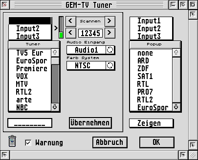 Bild: Der Tuner-Dialog