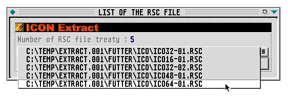 Bild: Die �bersicht �ber die konvertierten/extrahierten Icons.