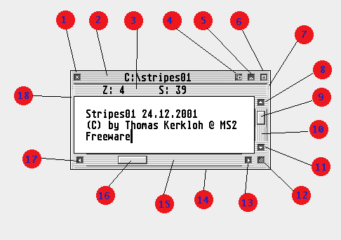 In NatFrame belegbare Elemente eines Fensters