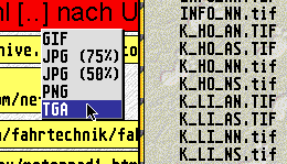 Auswahl diverser Grafikformate