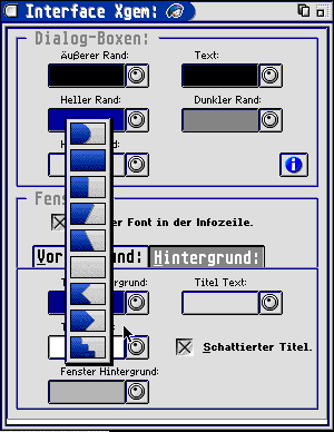 Einstellung der XGEM-WINFRAME.SLB