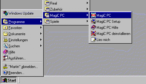 MagiC PC im Windows-Startmenü