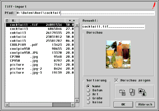 Der interne Dateiselektor verf&uuml;gt nun &uuml;ber ein Preview