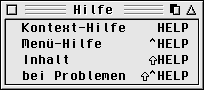 Das Hilfe-Men&uuml; vom Konfigurationsprogramm